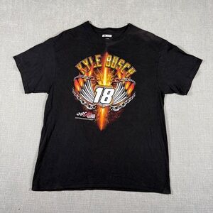 Kyle Busch #18 NASCAR T Shirt XL Black Joe Gibbs Racing Graphic Tee 2015